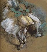 Edgar Degas dancer wearing shoes France oil painting reproduction